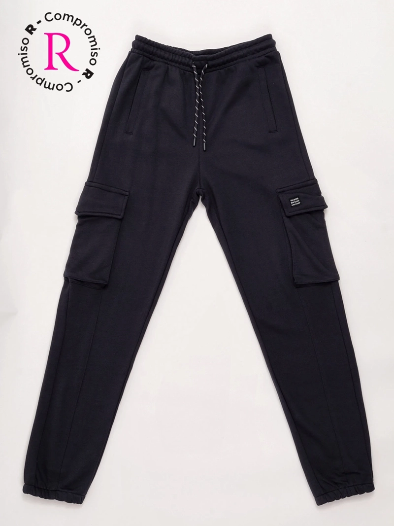 PANTALÓN DE BUZO NIÑO CLOUDBREAK ALGODÓN BOLSILLO CARGO - 3
