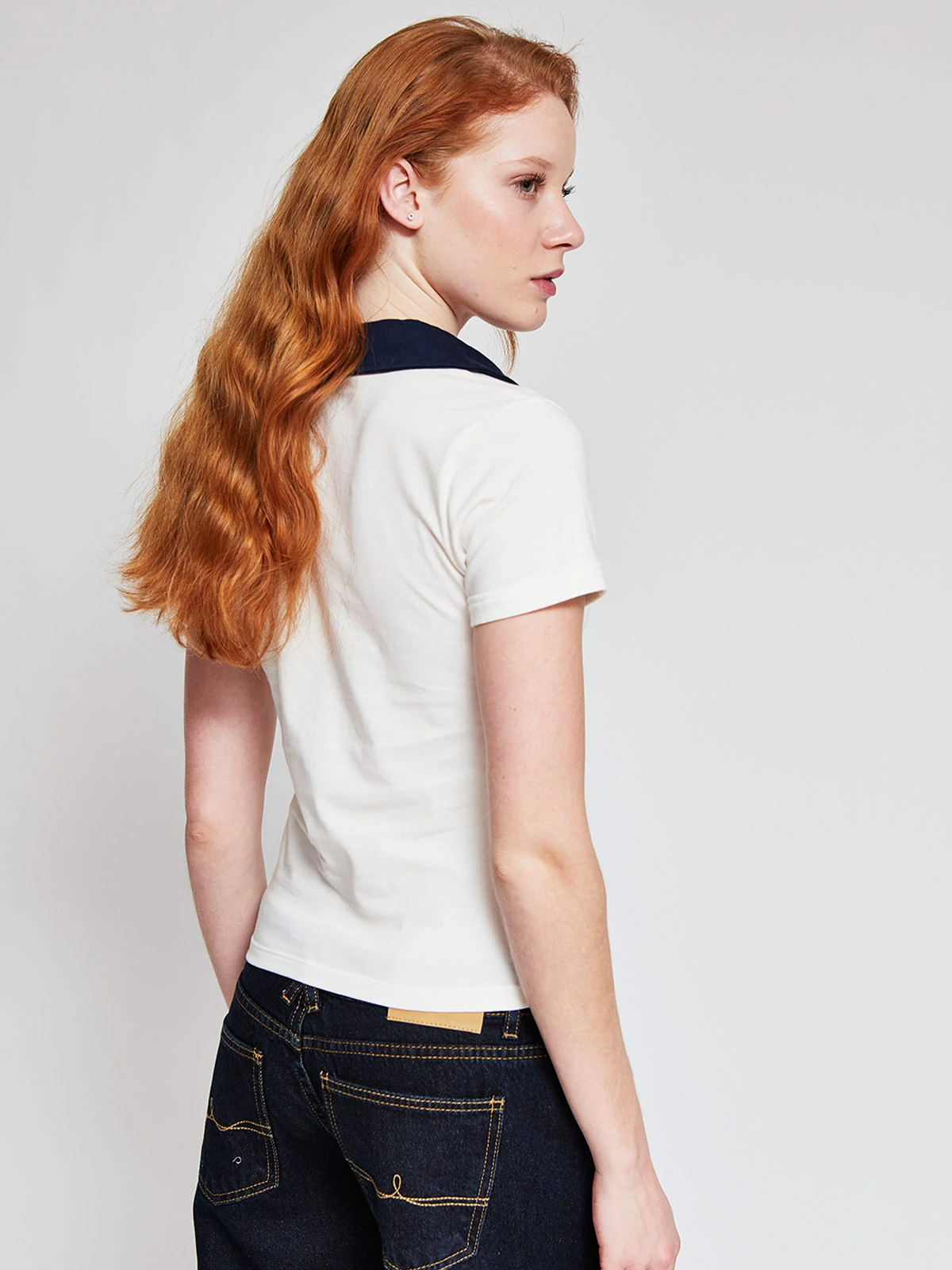 POLERA MUJER INDEX ALGODÓN CUELLO POLO MANGA CORTA - 2