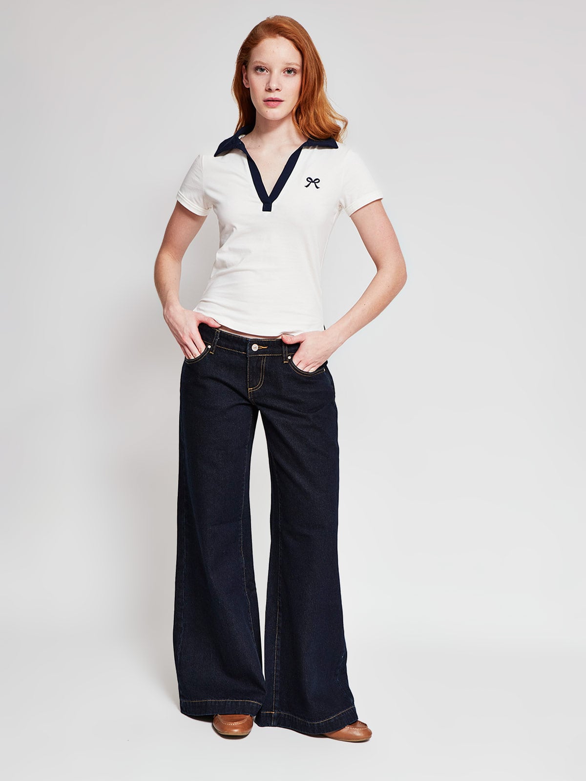 POLERA MUJER INDEX ALGODÓN CUELLO POLO MANGA CORTA - 4