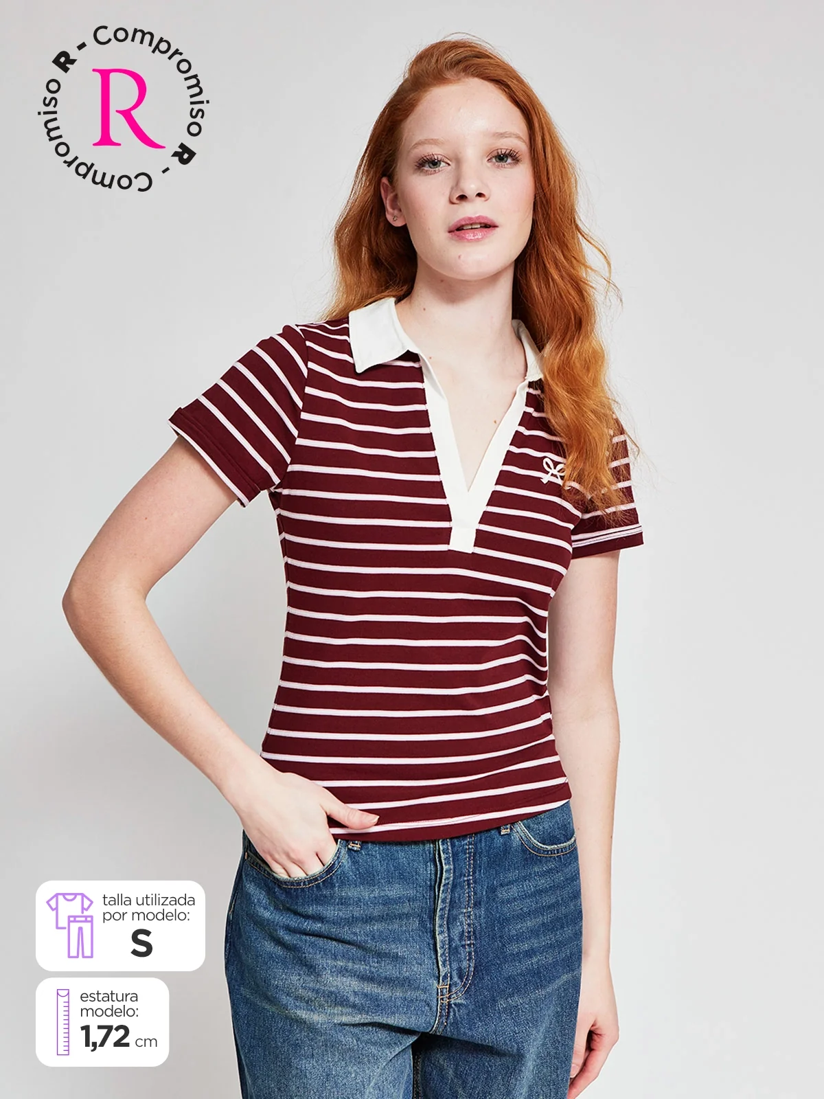 POLERA MUJER INDEX ALGODÓN CUELLO POLO MANGA CORTA