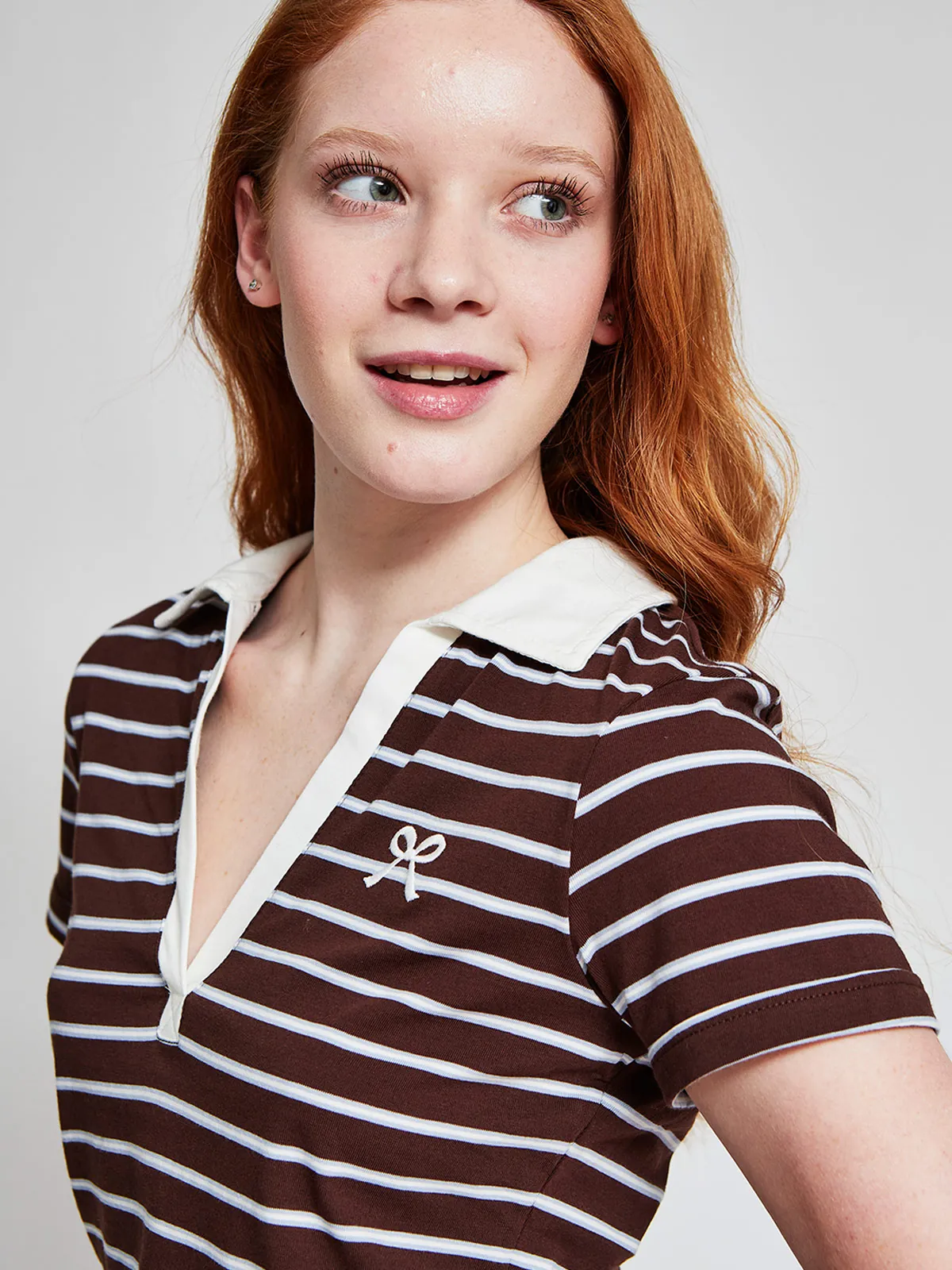 POLERA MUJER INDEX ALGODÓN CUELLO POLO MANGA CORTA - 3