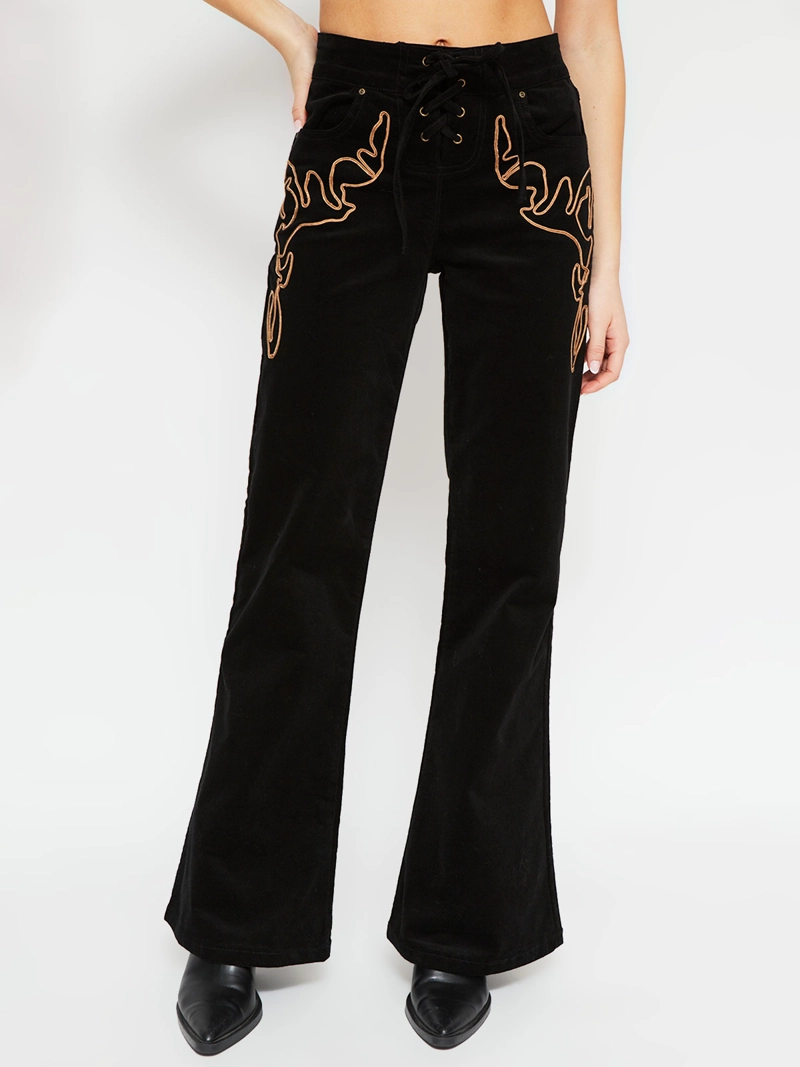 PANTALÓN MUJER BARBADOS ALGODÓN CINTA - 2