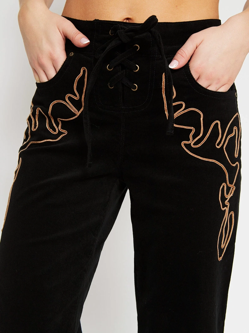 PANTALÓN MUJER BARBADOS ALGODÓN CINTA - 4