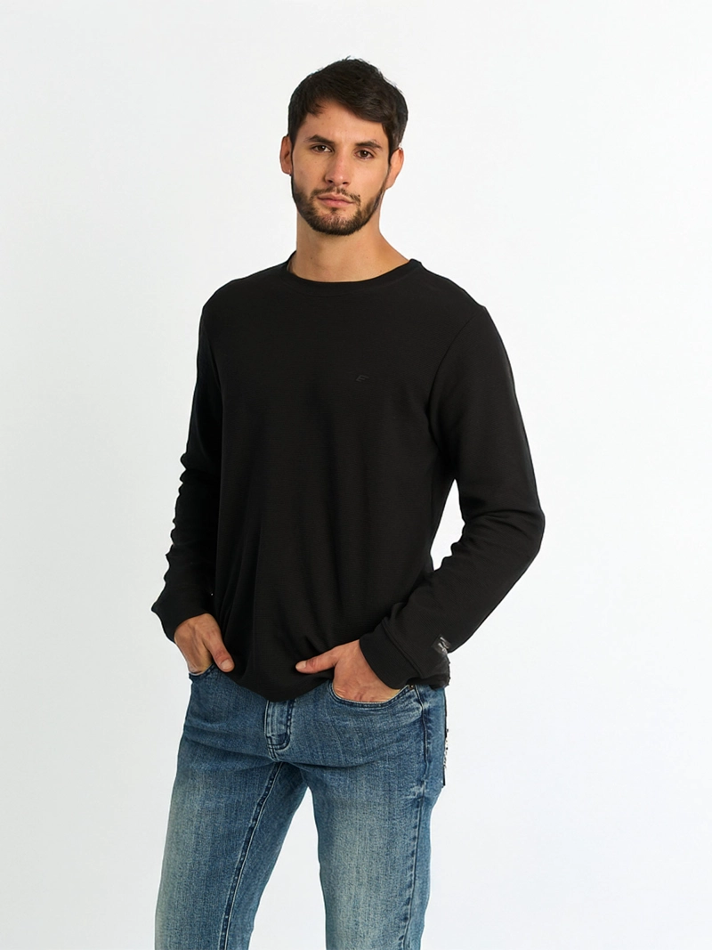 POLERA HOMBRE ELLUS ALGODÓN MANGA LARGA - 1