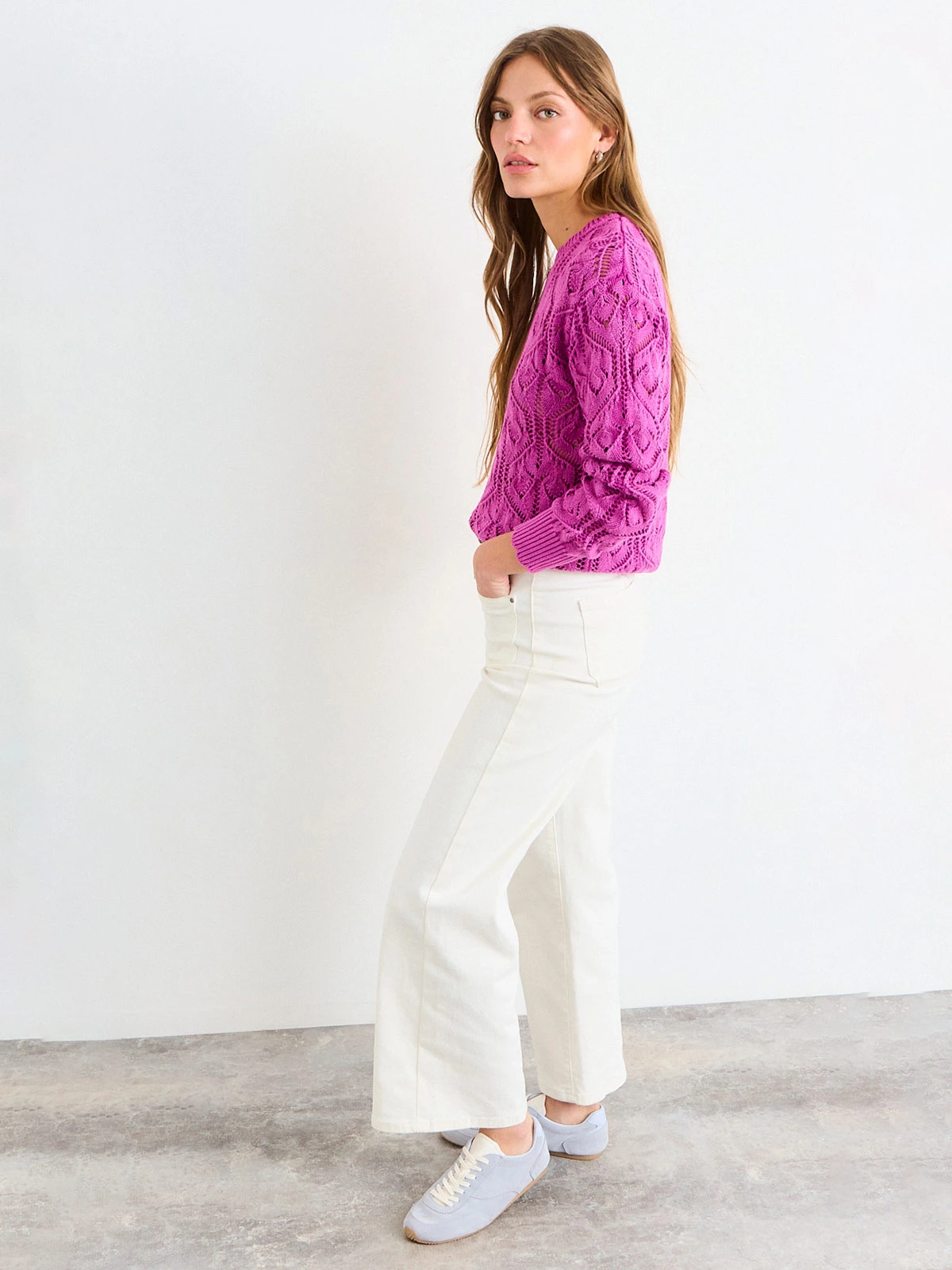 SWEATER MUJER IO ALGODÓN LISO - 2