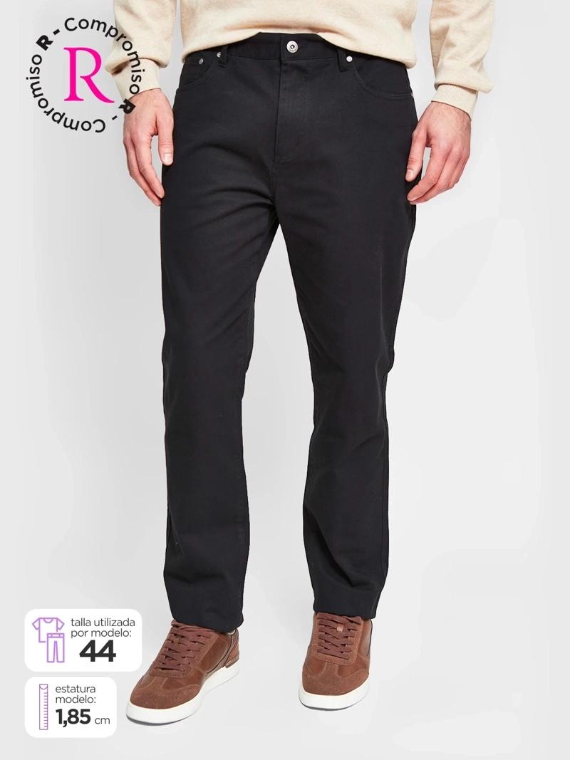 PANTALÓN HOMBRE KENNETH STEVENS ALGODÓN RECTO BOLSILLOS - 1