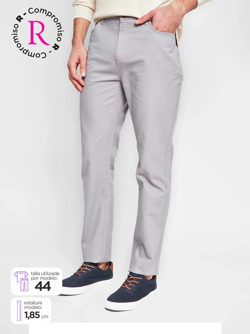 PANTALÓN HOMBRE KENNETH STEVENS ALGODÓN RECTO BOLSILLOS - 1