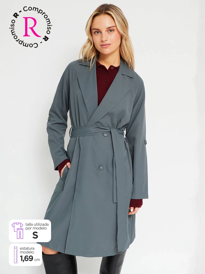 ABRIGO MUJER INDEX TRENCH BÁSICO - 1