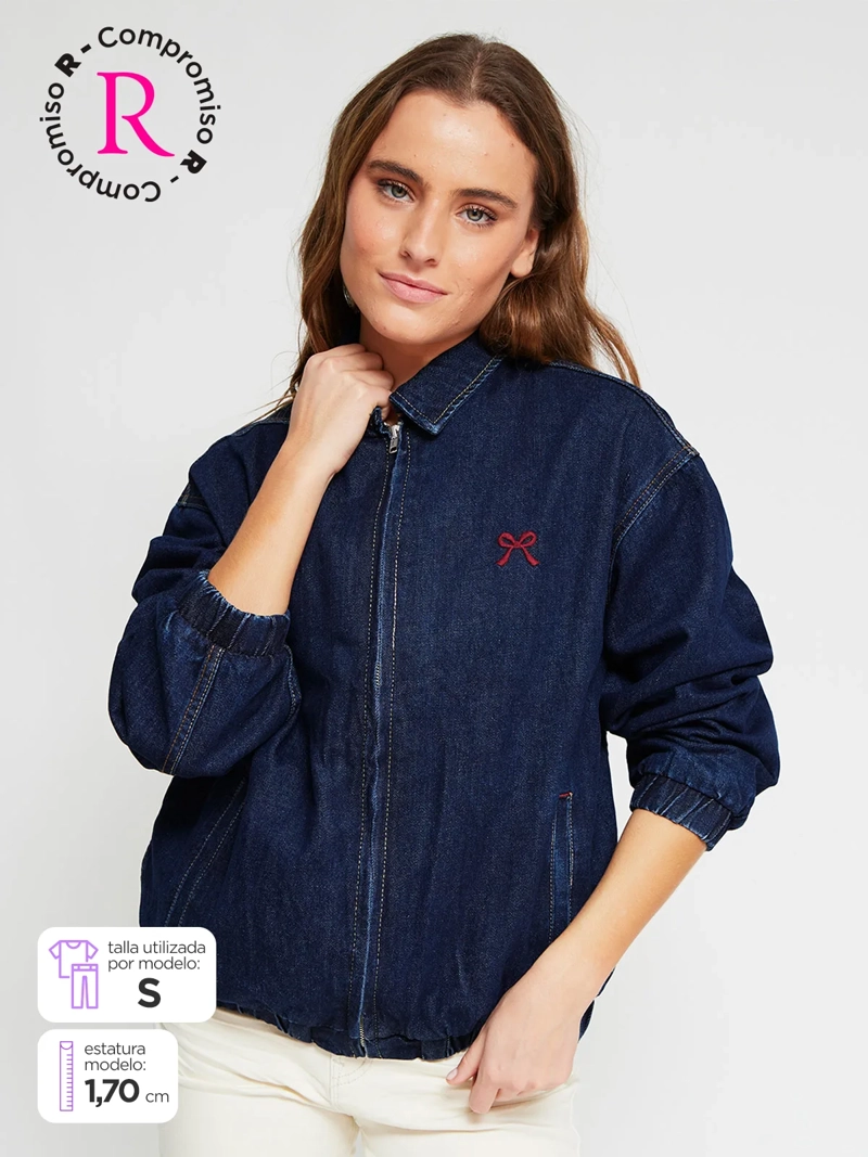 CHAQUETA MUJER INDEX ALGODÓN CORTA DENIM - 1