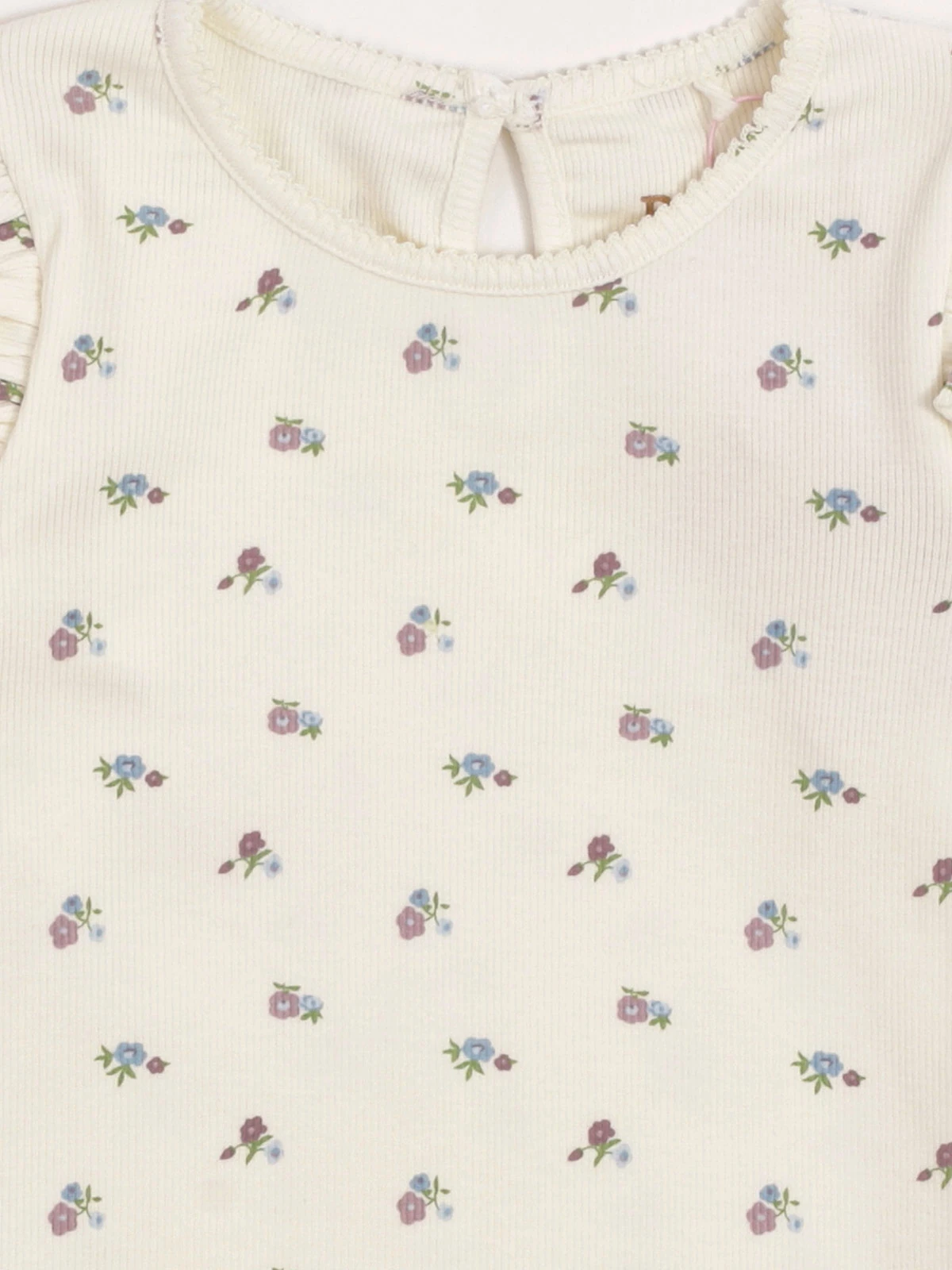 POLERA NIÑA BABY HARVEST ALGODÓN MANGA LARGA RIB ESTAMPADA VUELOS - 5