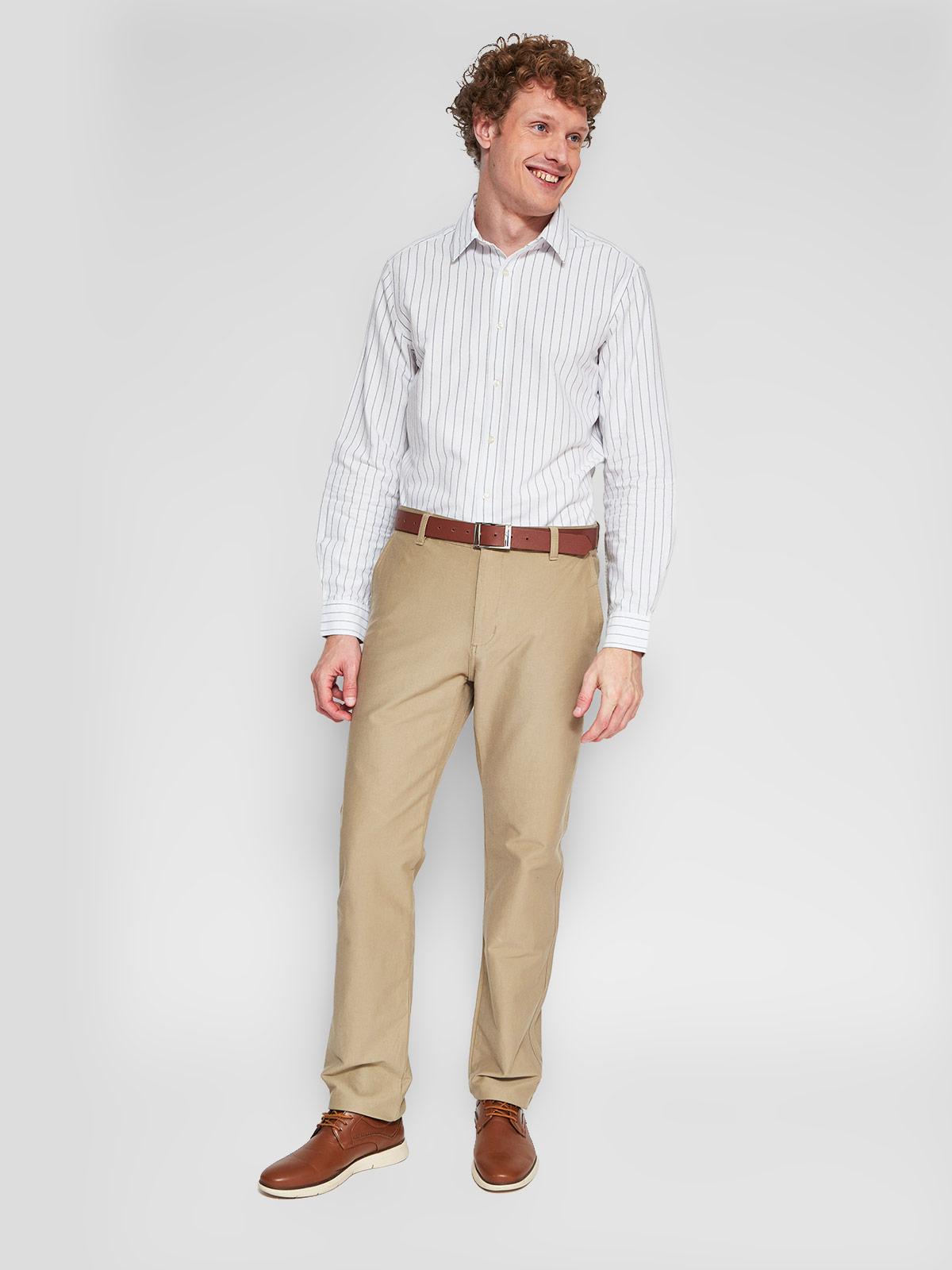 CAMISA HOMBRE CACHAREL ALGODÓN MANGA LARGA LÍNEAS - 4