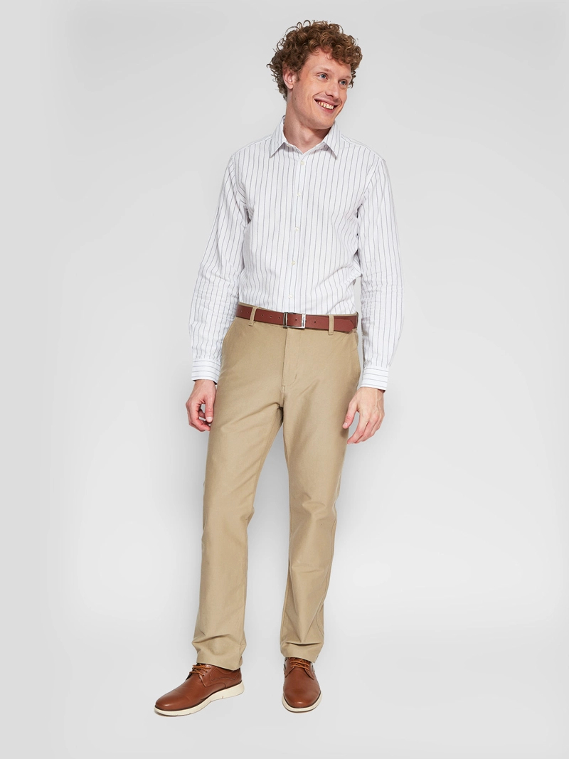 CAMISA HOMBRE CACHAREL ALGODÓN MANGA LARGA LÍNEAS - 4