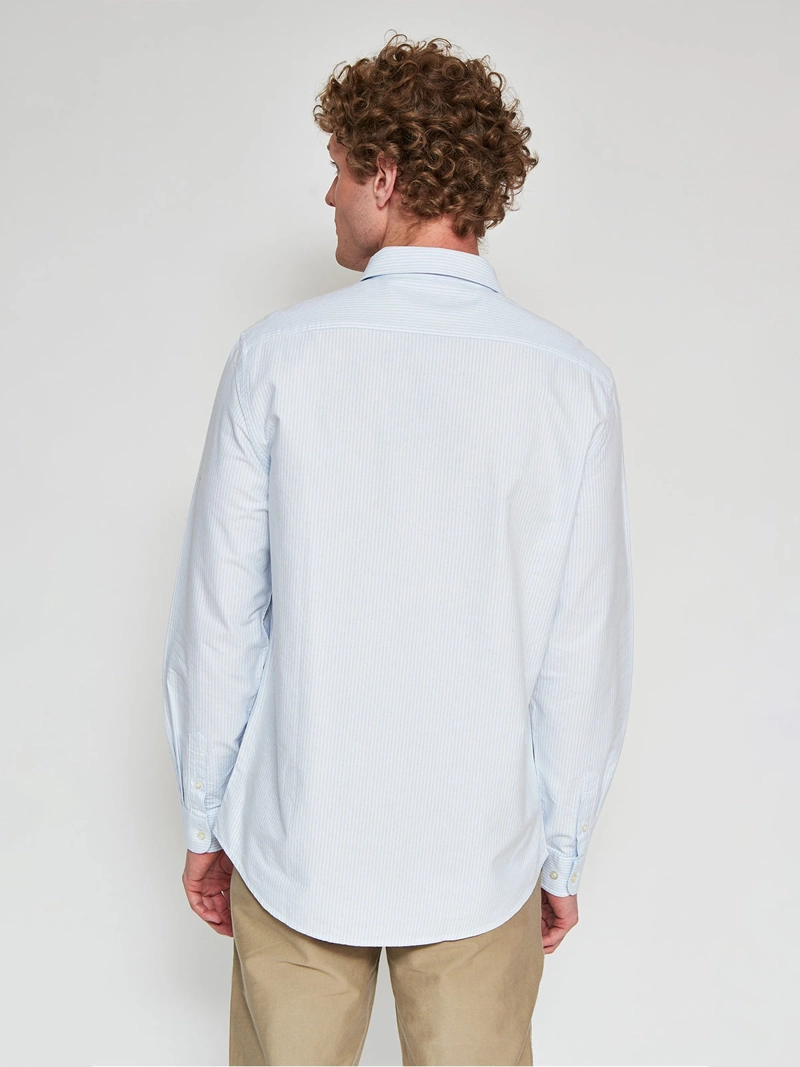 CAMISA HOMBRE CACHAREL ALGODÓN MANGA LARGA LÍNEAS - 2