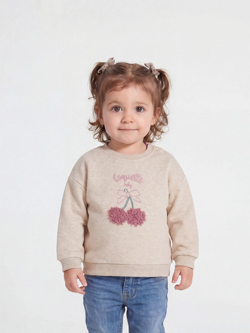 POLERÓN NIÑA BABY HARVEST APLICACIÓN PÉTALOS - 1