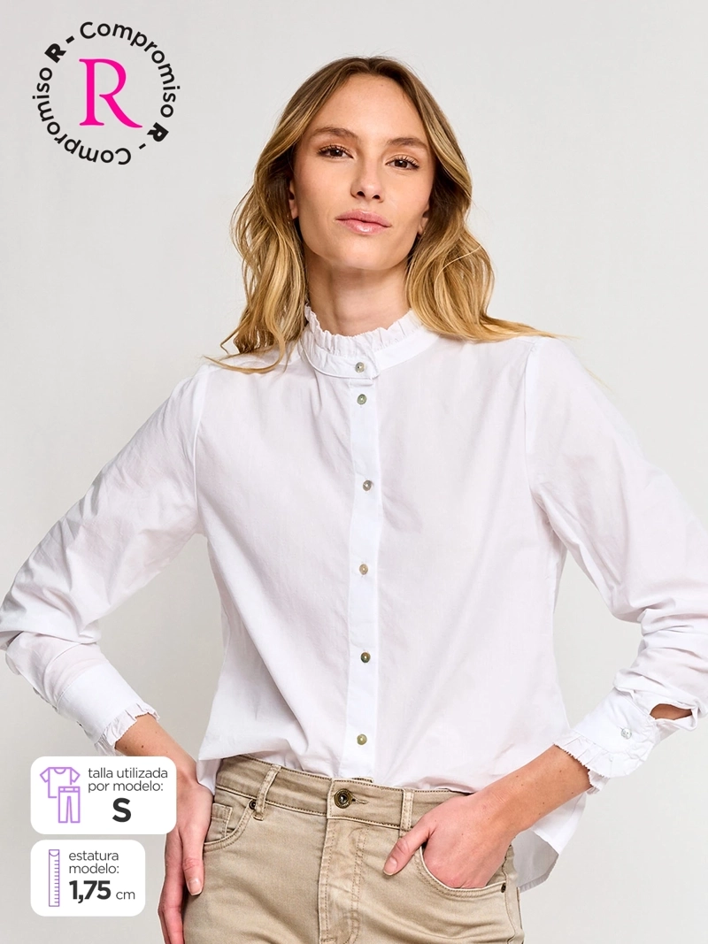 BLUSA MUJER REGATTA ALGODÓN MANGA LARGA VUELOS - 1