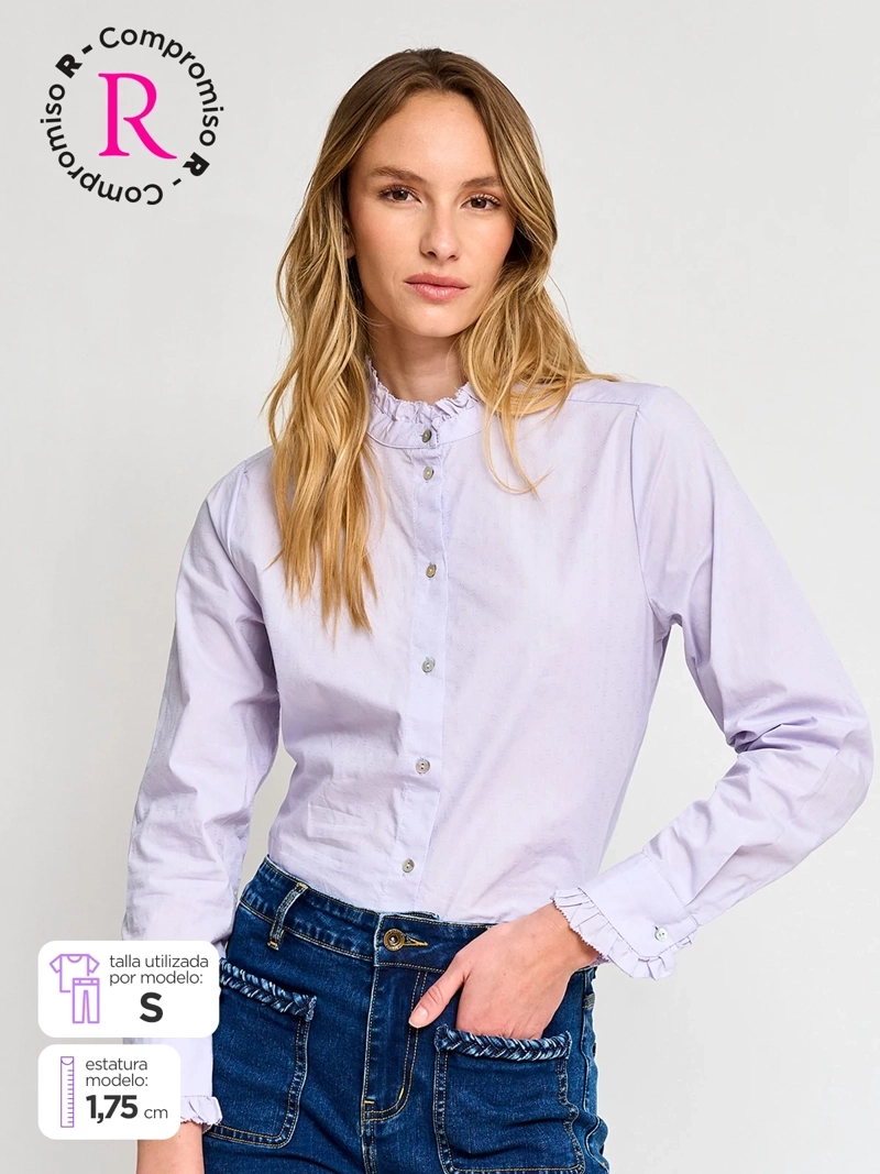 BLUSA MUJER REGATTA ALGODÓN MANGA LARGA VUELOS - 1