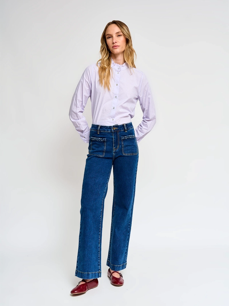 BLUSA MUJER REGATTA ALGODÓN MANGA LARGA VUELOS - 5