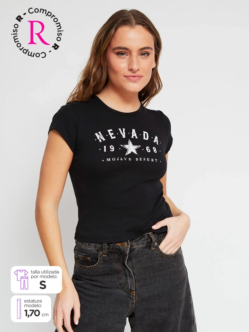 POLERA MUJER INDEX ALGODÓN MANGA CORTA - 1