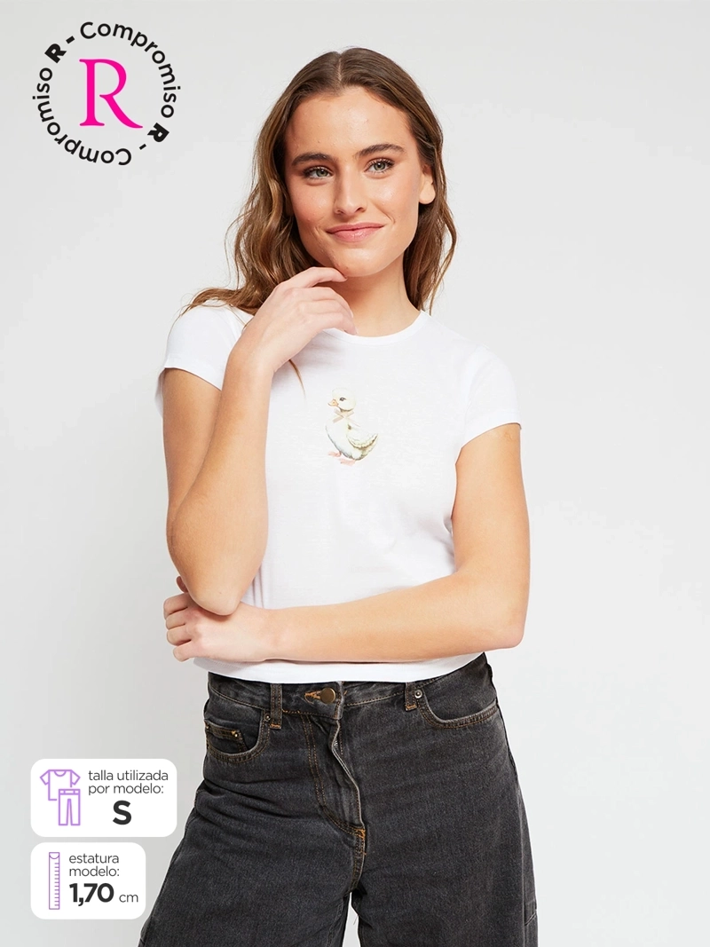 POLERA MUJER INDEX ALGODÓN MANGA CORTA - 1