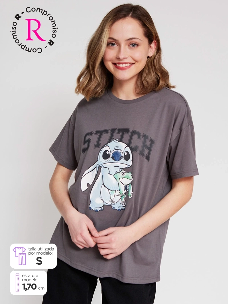 POLERA MUJER INDEX ALGODÓN MANGA CORTA STITCH