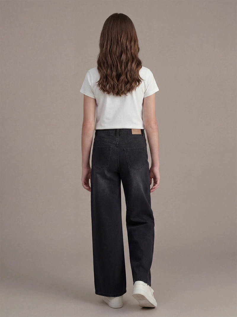 JEANS NIÑA INDEX TEEN WIDE FIT TACHAS - 2