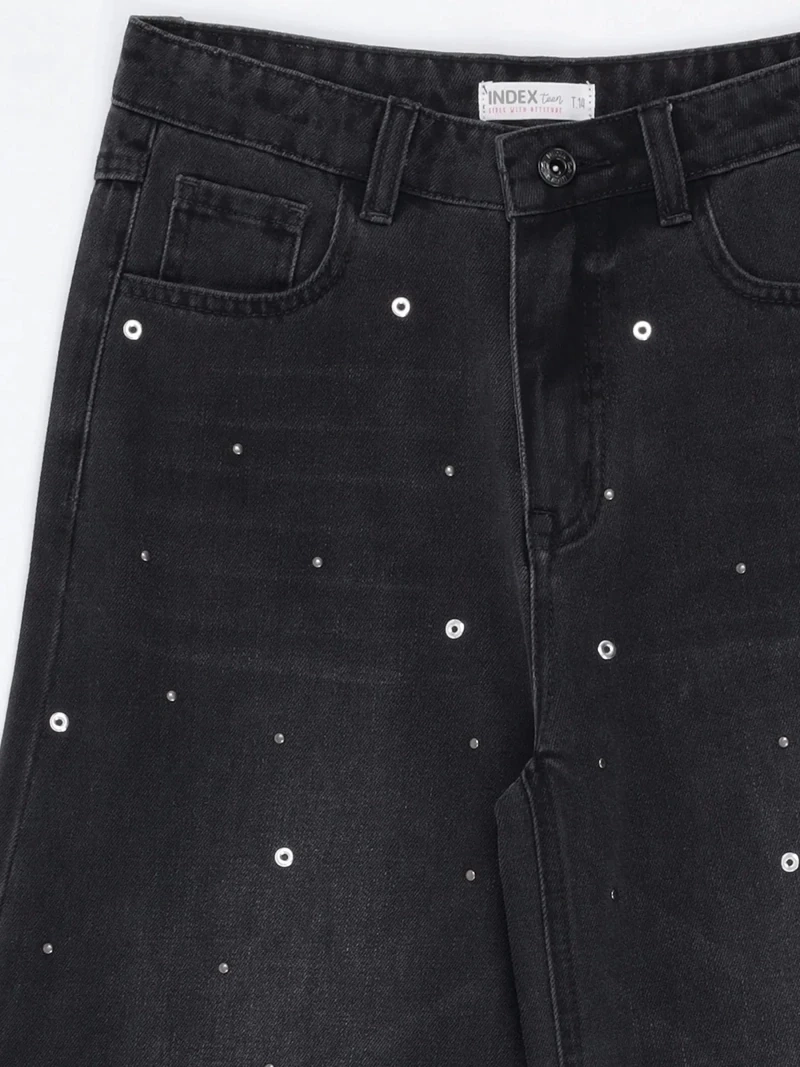 JEANS NIÑA INDEX TEEN WIDE FIT TACHAS - 5