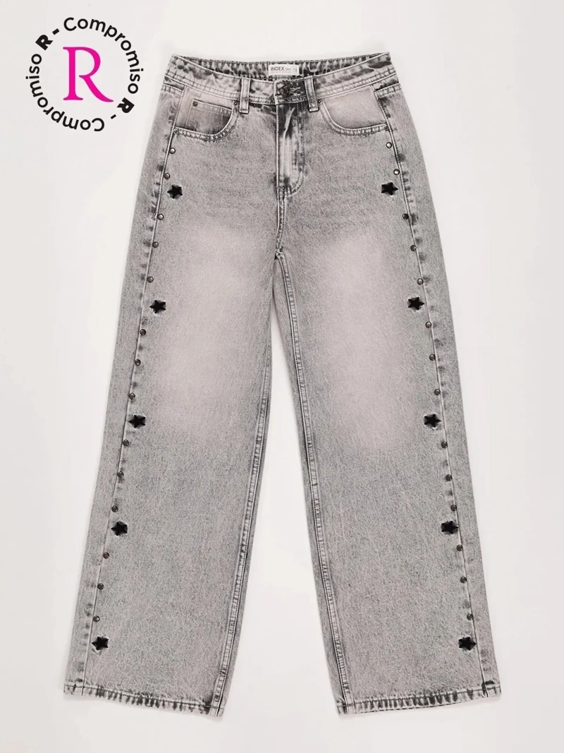 JEANS NIÑA INDEX TEEN LOOSE FIT ESTRELLAS - 3