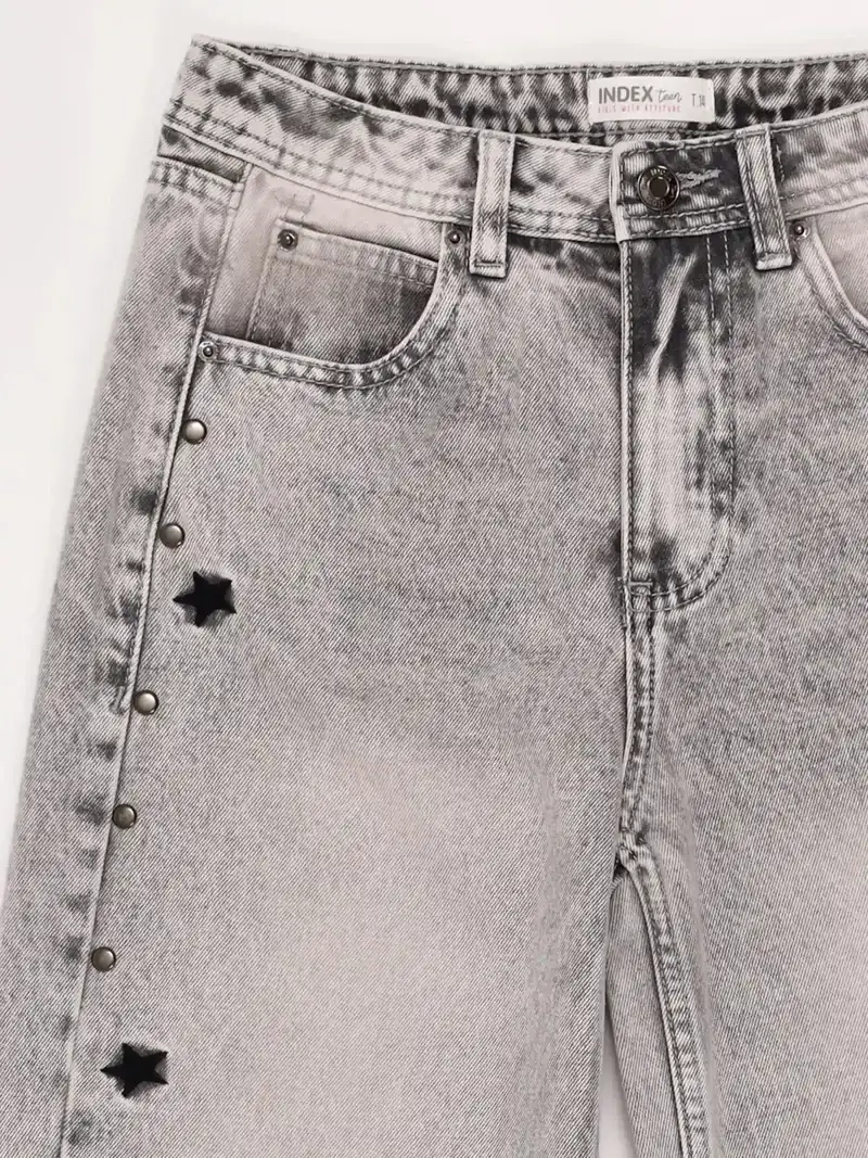 JEANS NIÑA INDEX TEEN LOOSE FIT ESTRELLAS - 5