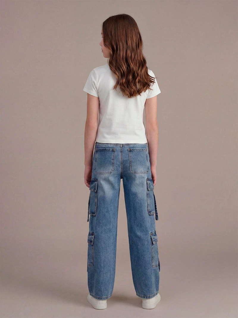 JEANS NIÑA INDEX TEEN ALGODÓN CARGO - 2