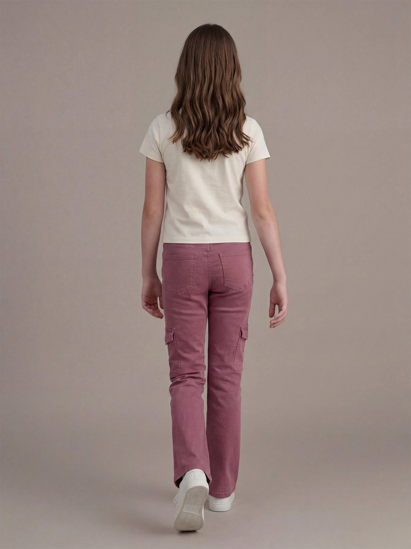 PANTALÓN NIÑA INDEX TEEN FLARE FIT CARGO - 2