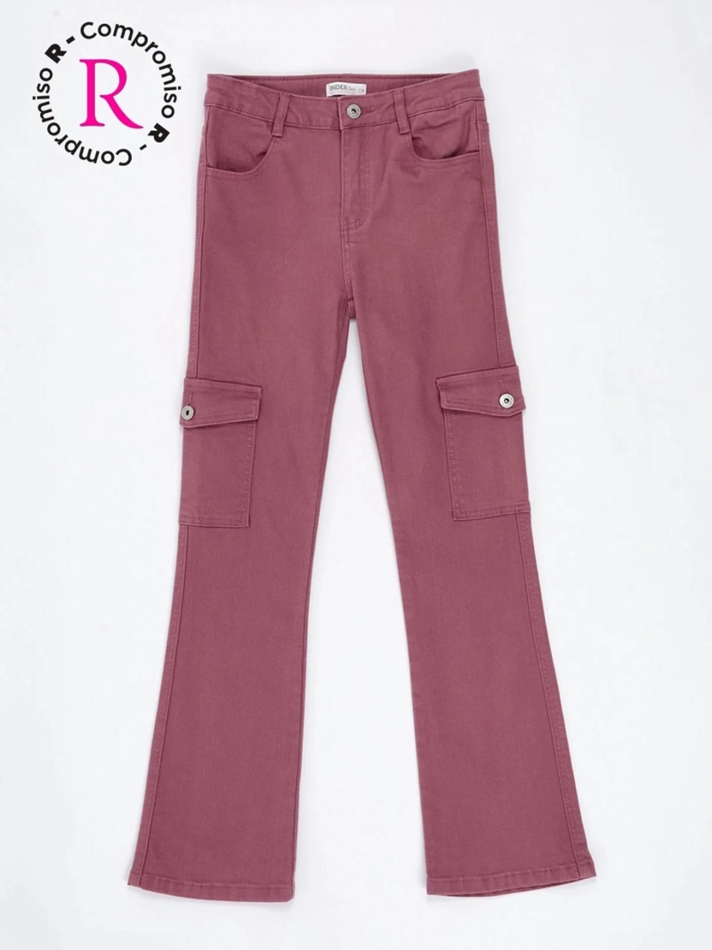 PANTALÓN NIÑA INDEX TEEN FLARE FIT CARGO - 3