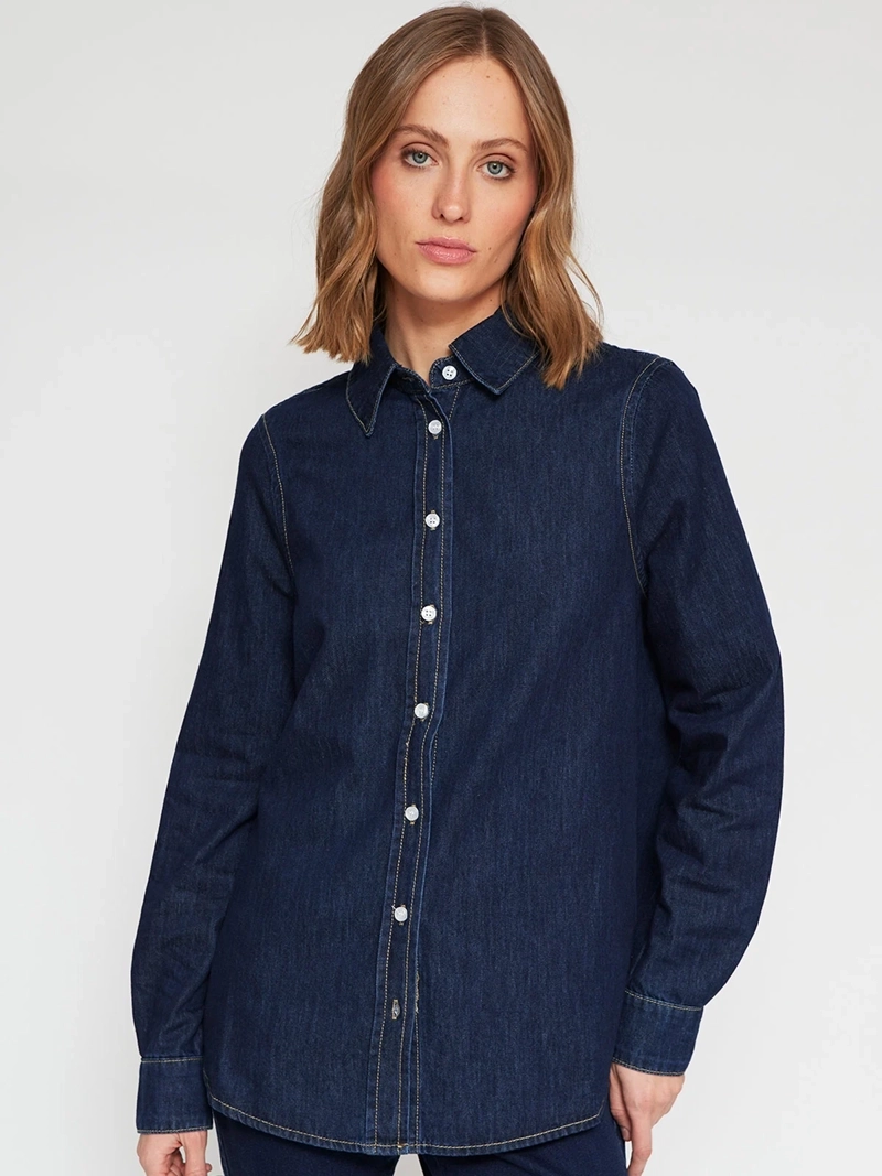 BLUSA MUJER MARQUIS ALGODÓN DENIM - 2