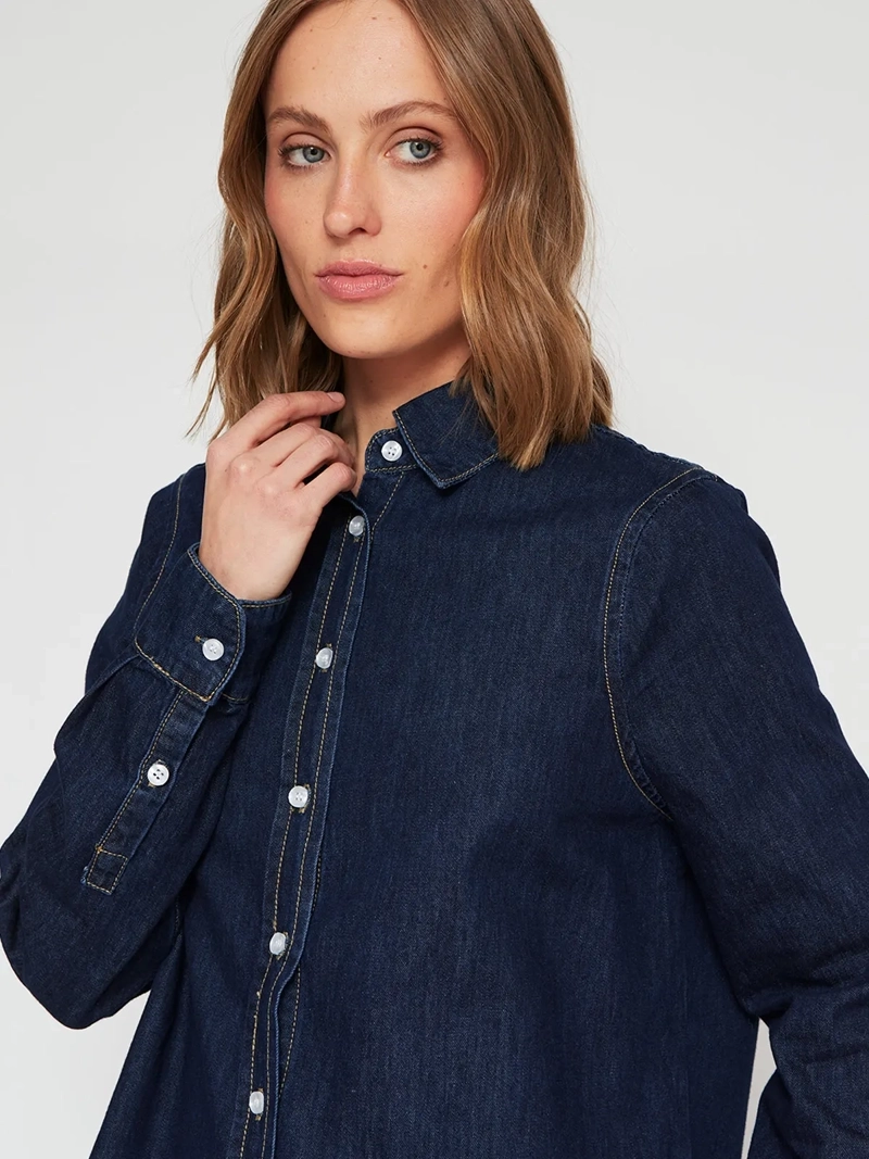BLUSA MUJER MARQUIS ALGODÓN DENIM - 4