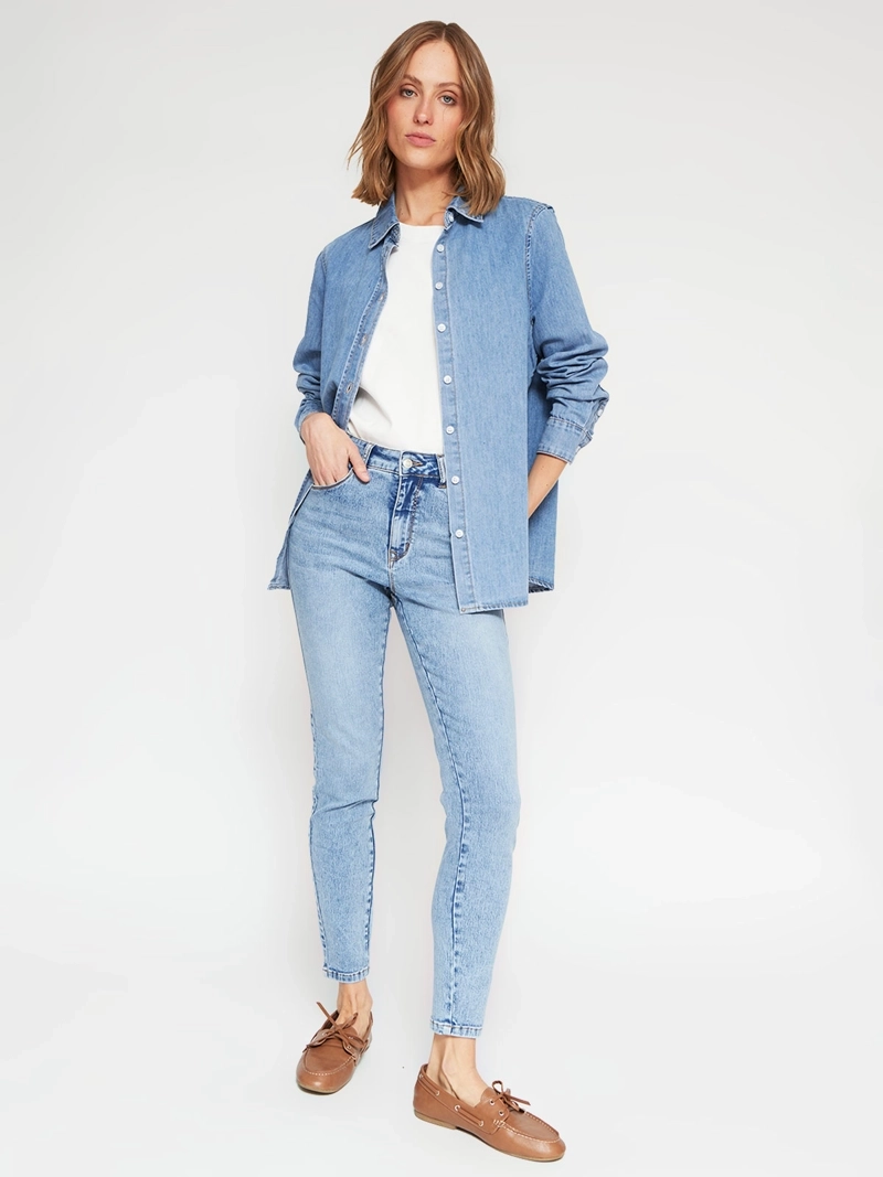 BLUSA MUJER MARQUIS ALGODÓN DENIM - 5
