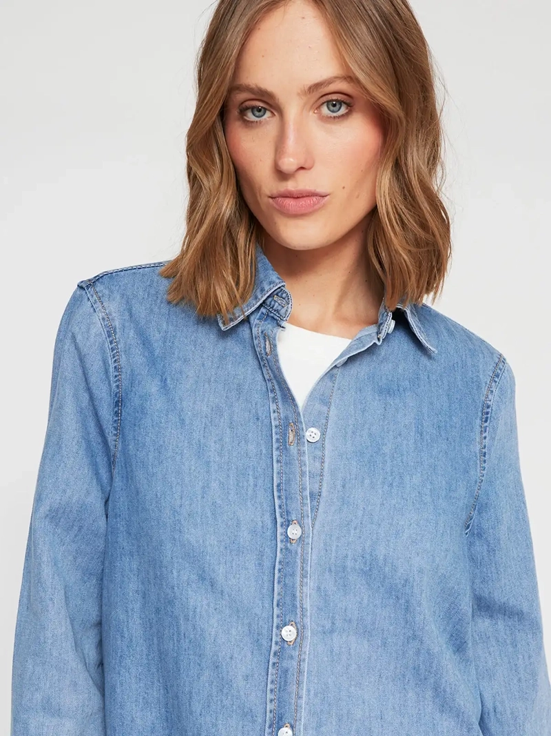 BLUSA MUJER MARQUIS ALGODÓN DENIM - 4