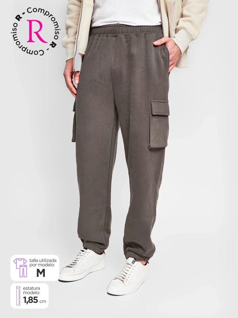 PANTALÓN DE BUZO HOMBRE ROBERT LEWIS ALGODÓN CARGO - 1