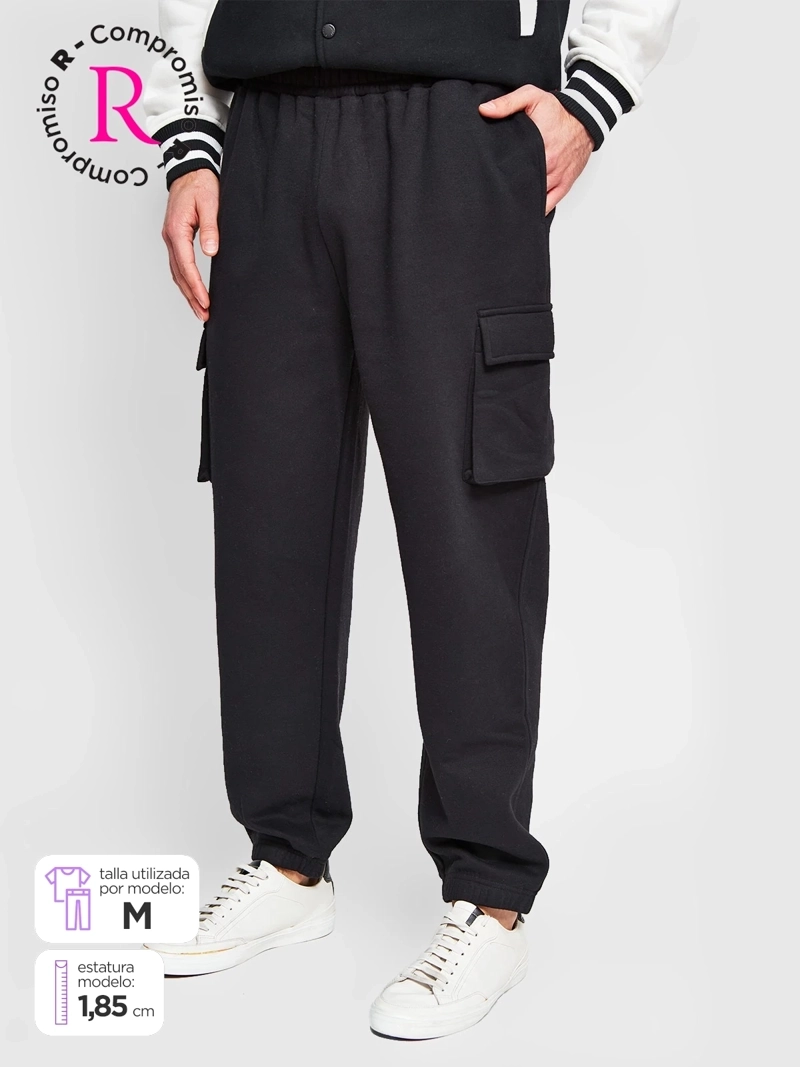 PANTALÓN DE BUZO HOMBRE ROBERT LEWIS ALGODÓN CARGO - 1