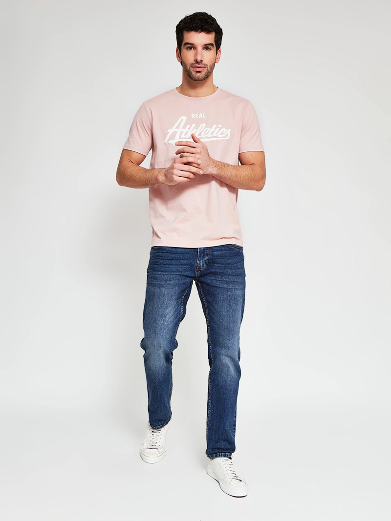 POLERA HOMBRE ROBERT LEWIS ALGODÓN CUELLO REDONDO MANGA CORTA ESTAMPADA - 4