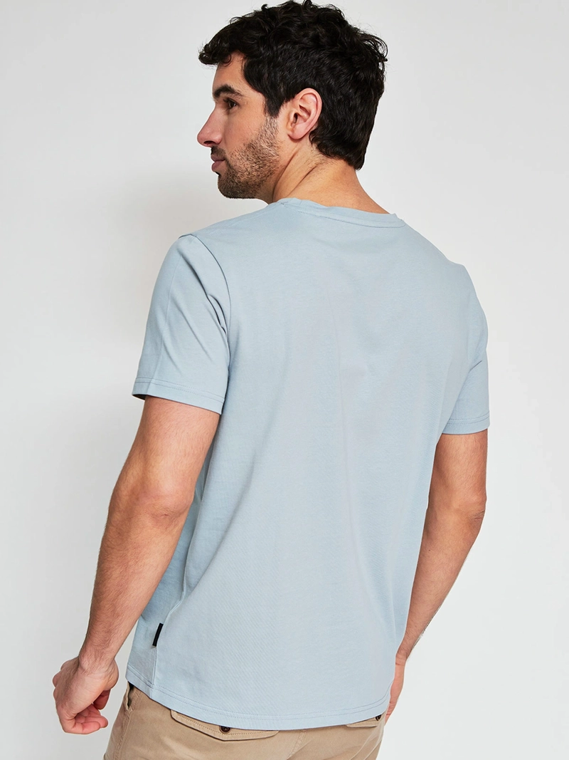 POLERA HOMBRE ROBERT LEWIS ALGODÓN CUELLO REDONDO MANGA CORTA ESTAMPADA - 2