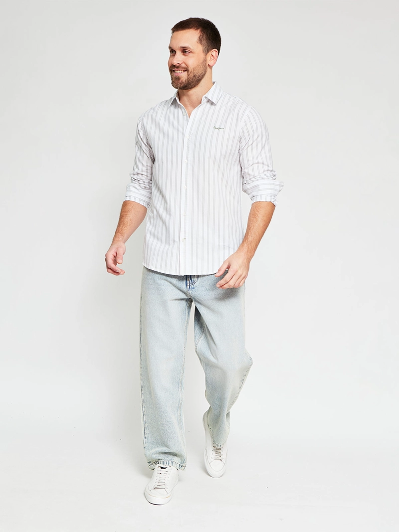 CAMISA HOMBRE PEPE JEANS ALGODÓN MANGA LARGA LÍNEAS - 4