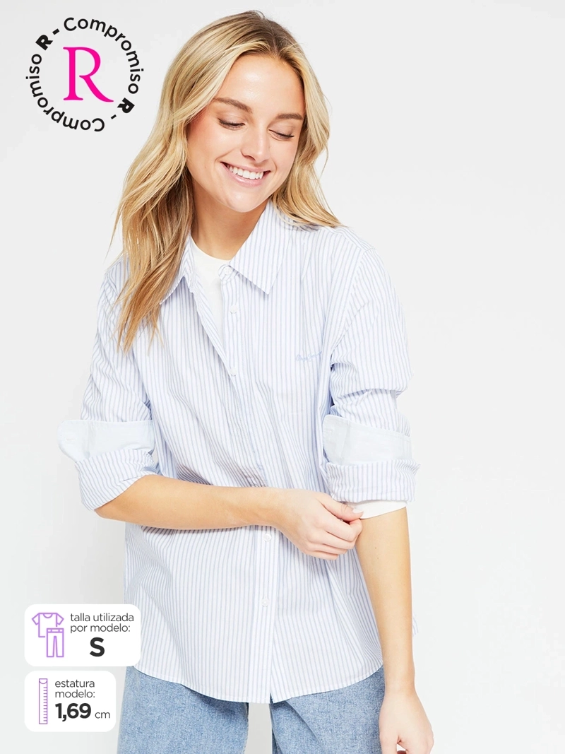 BLUSA MUJER PEPE JEANS ALGODÓN CAMISERA - 1