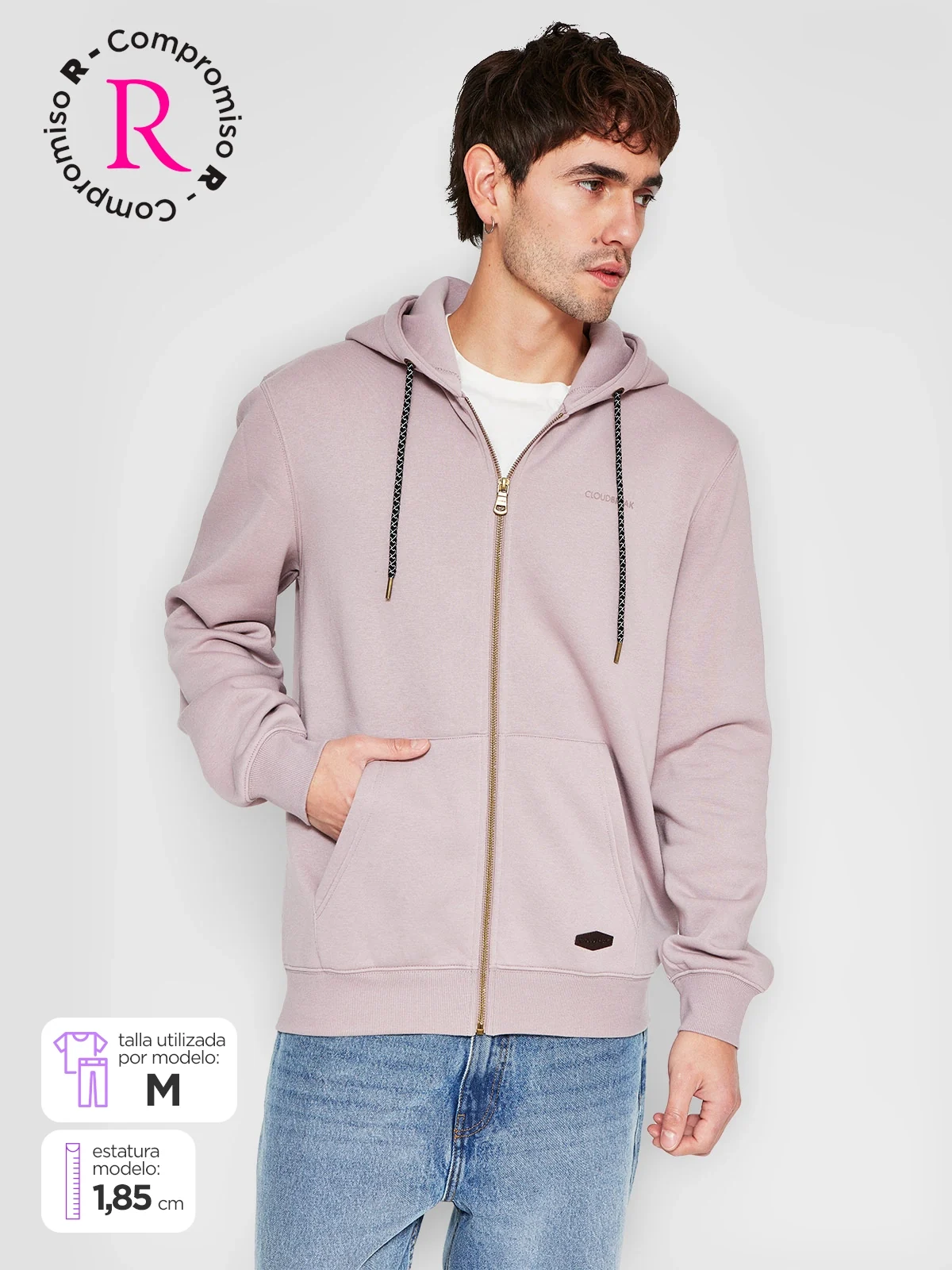 POLERÓN HOMBRE CLOUDBREAK ALGODÓN FULL ZIPPER - 1