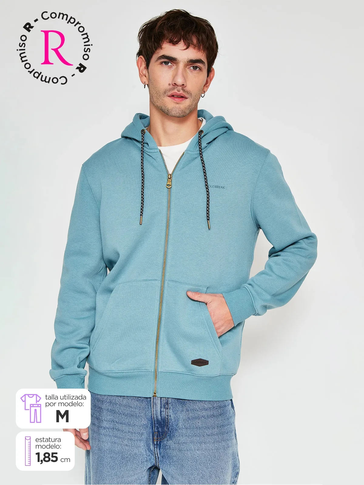 POLERÓN HOMBRE CLOUDBREAK ALGODÓN FULL ZIPPER - 1