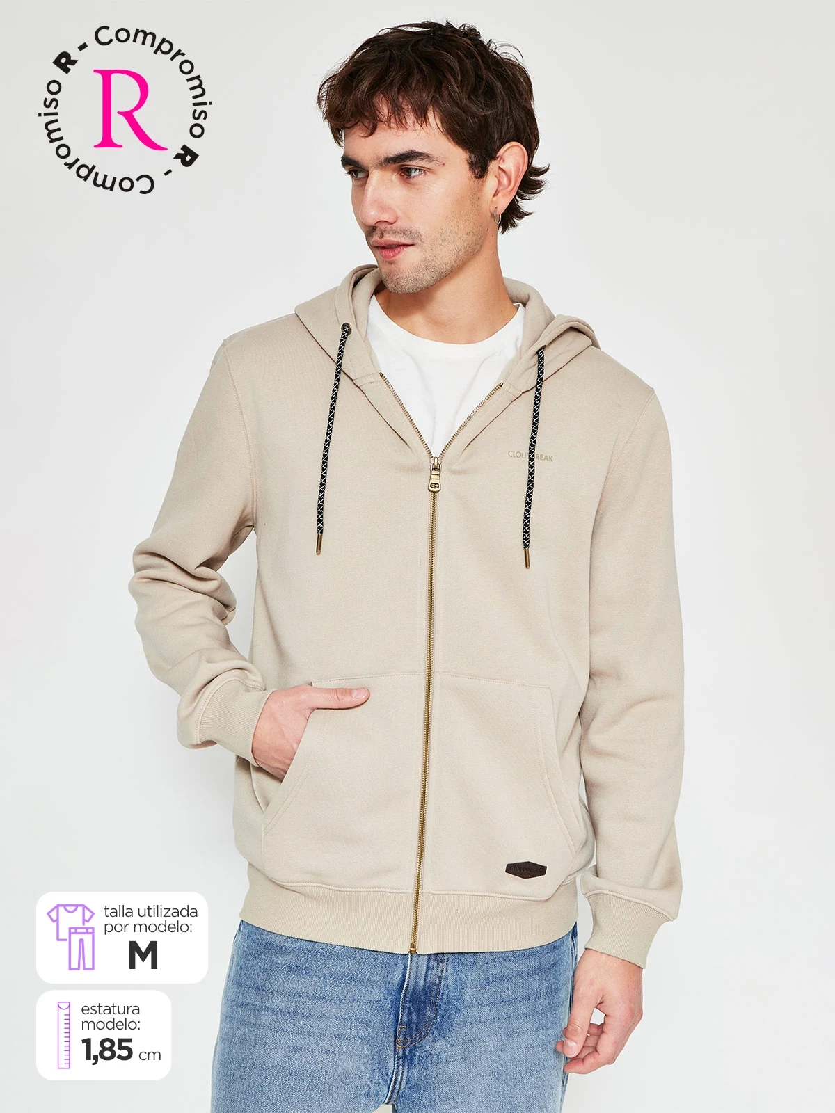 POLERÓN HOMBRE CLOUDBREAK ALGODÓN FULL ZIPPER