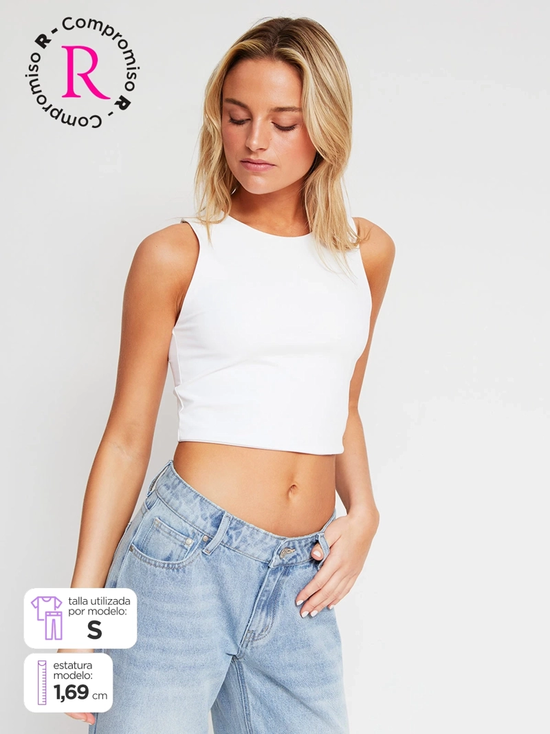POLERA MUJER INDEX SIN MANGAS BÁSICO