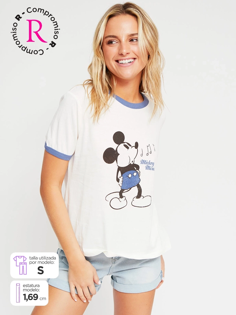POLERA MUJER INDEX ALGODÓN MANGA CORTA - 1