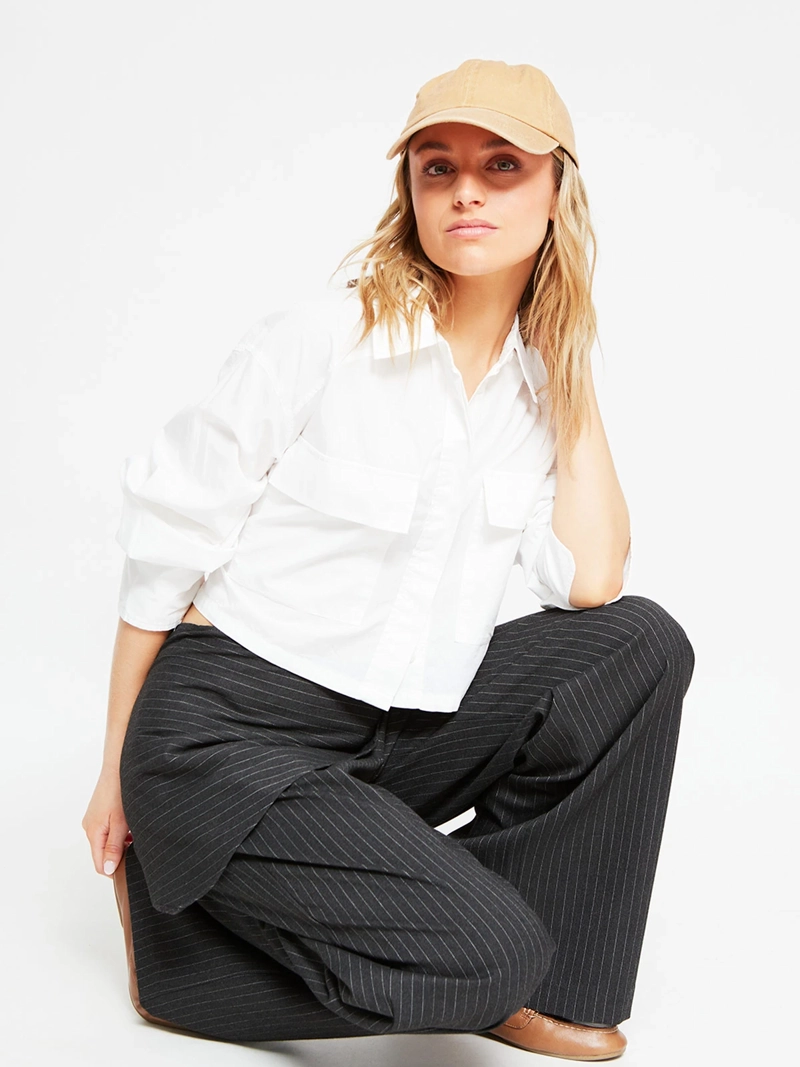 BLUSA MUJER INDEX ALGODÓN MANGA LARGA BOLSILLOS - 4