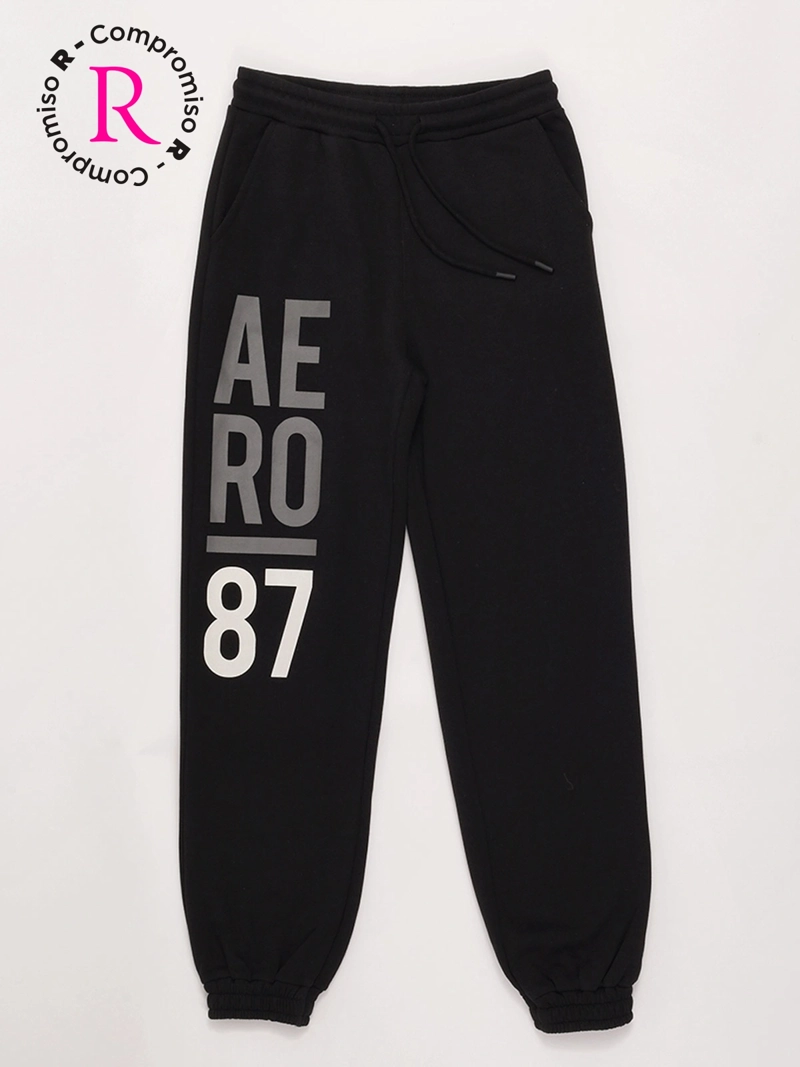 PANTALÓN DE BUZO NIÑO AEROPOSTALE ALGODÓN BÁSICO - 1
