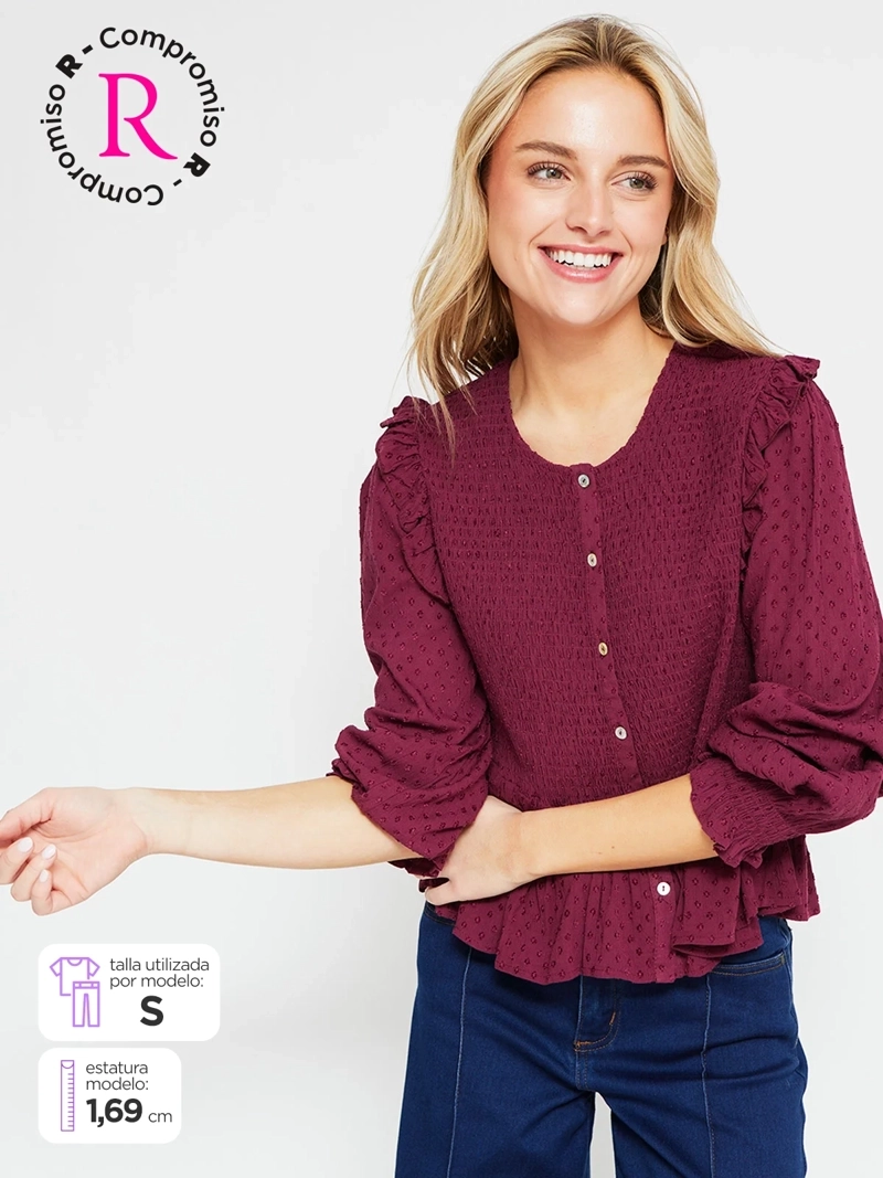 BLUSA MUJER BARBADOS MANGA LARGA PANAL