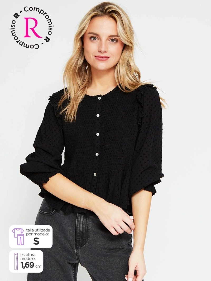 BLUSA MUJER BARBADOS MANGA LARGA PANAL - 1
